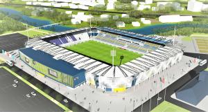Ein virtuelles Modell eines Stadions