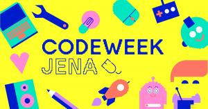 Eine Collage mit der Aufschrift Codeweek Jena