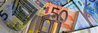 Euro-Geldscheine zu sehen