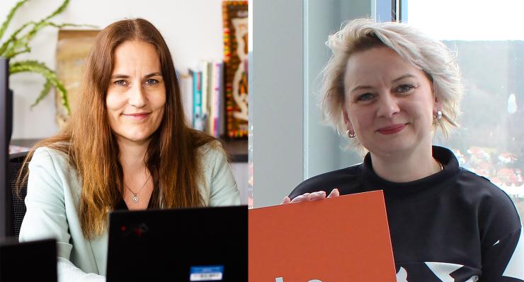 Collage aus zwei Bildern: Stephanie Hänsch, Vorständin von JenaDigital e.V. (l.) und Manuela Vogt, Geschäftsführerin der Kreishandwerkerschaft Jena/ SHK (Collage