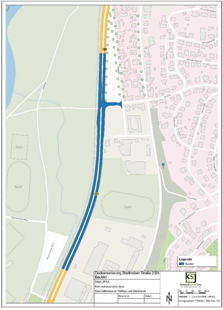 Kartenausschnitt Stadtrodaer Straße