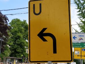 Ein Umleitungsschild