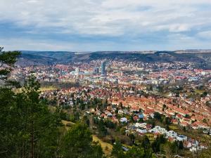Ein Stadtpanorama von Jena