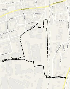 Das ist der eingenordete und unmaßstäbliche Übersichtsplan des Vorhabenbezogenen Bebauungsplanes "Neue Carl-Zeiss-Promende".