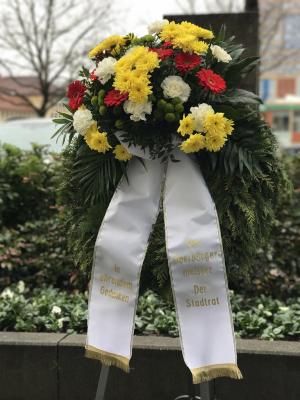 Ein Gedenkkranz