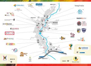In einer Landkarte der Stadt Jena sind Ferienangebote für Schülerinnen und Schüler eingezeichnet.