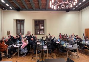 Eine Parlament stimmt ab