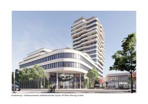 Visualisierung - Straßenperspektive Saalbahnhofstraße