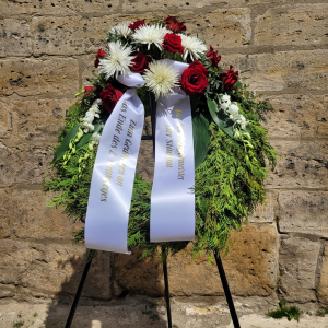 Kranz zum Gedenken an die Opfer der nationalsozialistischen Gewaltherrschaft