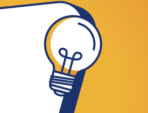 Eine stilisierte Glühlampe