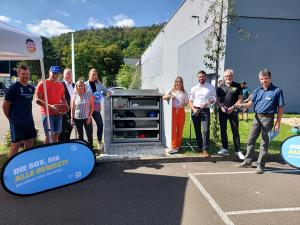 Sportbox-Übergabe an der Berufsschule SBSZ Jena in Göschwitz