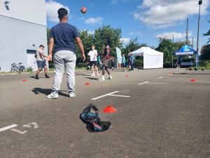 Sportequipment in Aktion