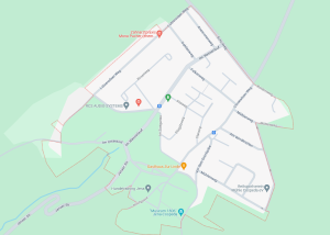 Karte von Cospeda mit eingezeichneten Haltestellen.