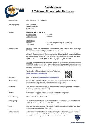 Ausschreibung Firmencup