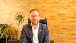 Oberbürgermeister Thomas Nitzsche während seiner Videobotschaft