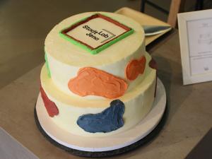 Kuchen mit Glückwünschen