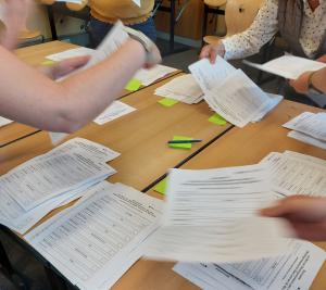 Wahlhelfer im Einsatz