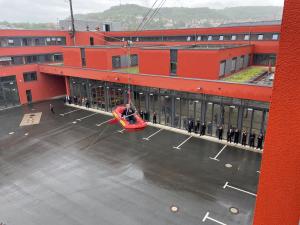 Ralf Hertig im Schlauchboot.