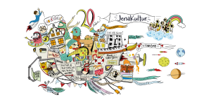 Zeichnungen der Einrichtungen und Angebote von JenaKultur