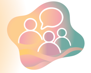 Ein Piktogramm mit redenden Menschen