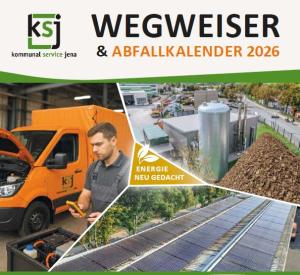Titelbild der Broschüre Wegweiser mit Abfallkalender 2026