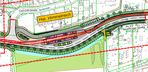 Ausschnitt von Planungsunterlagen der Baumaßnahme grundhafter Ausbau der Naumburger Straße
