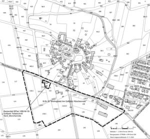 Darstellung B-Plan des Wohngebiets Am Golfplatz Münchenroda