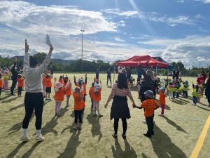 Kita-Kinder beim Sportfest