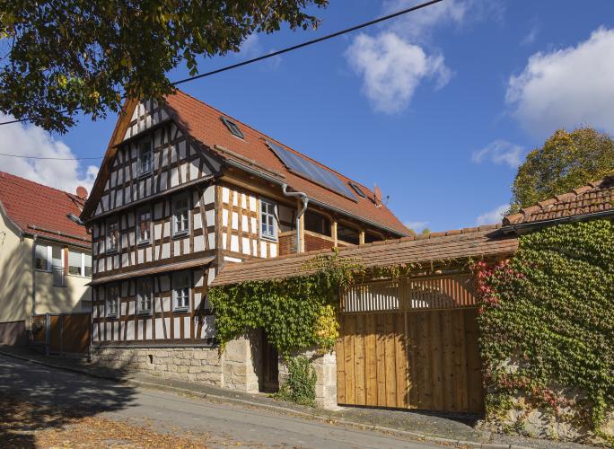 Ansicht eines Fachwerkhauses