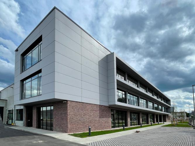 Ansicht eines modernen Hauses.