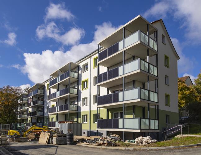 Ansicht eines Hauses.