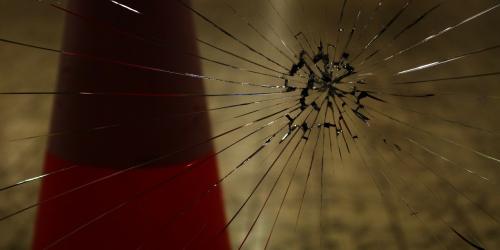 Zerbrochene Glasscheibe