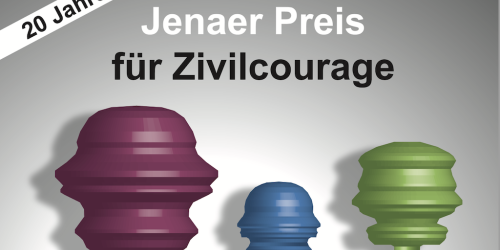 Drei abstrakte Köpfe in lila, grün und blau