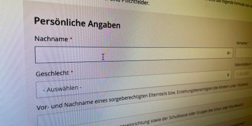 Eine Formulareingabe im Browser
