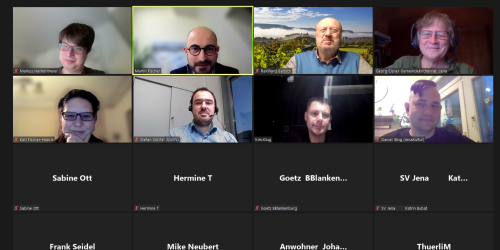 Teilnehmende einer Videokonferenz