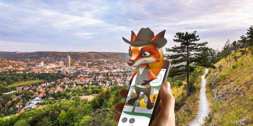 Smartphone mit Fuchs-Icon