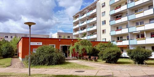 Häuser in einer Neubausiedlung