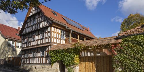 Ansicht eines Fachwerkhauses