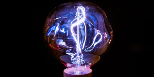 Nahaufnahme einer Glühbirne