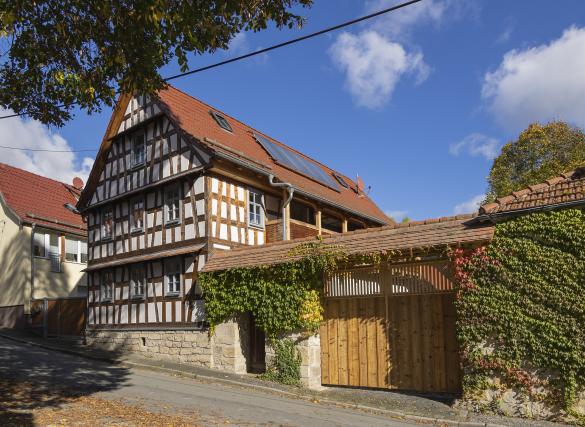 Ansicht eines Fachwerkhauses