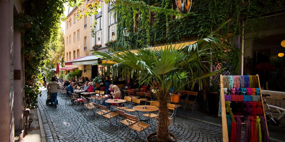 Freiluftcafé in der Wagnergasse