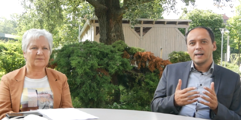 Bürgermeister Christian Gerlitz und Dr. Enikö Bán