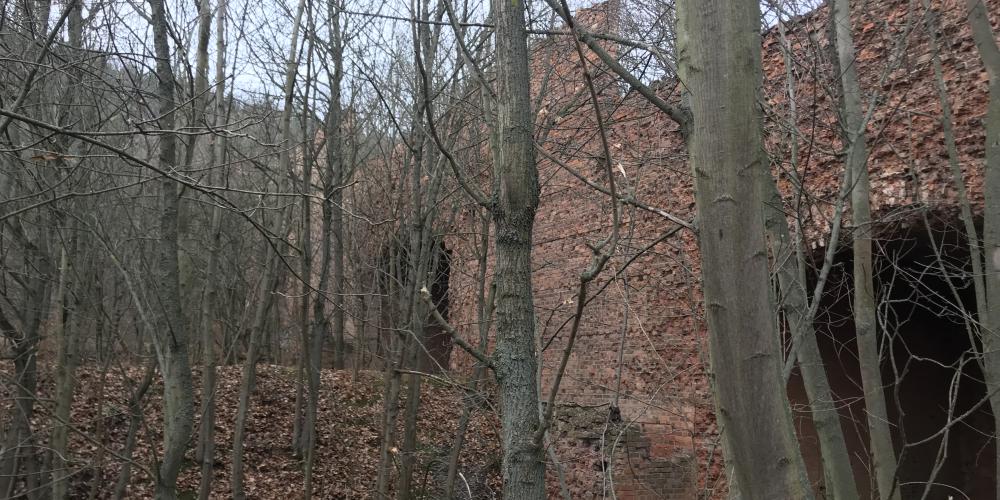 Ein verwittertes Mauerwerk 