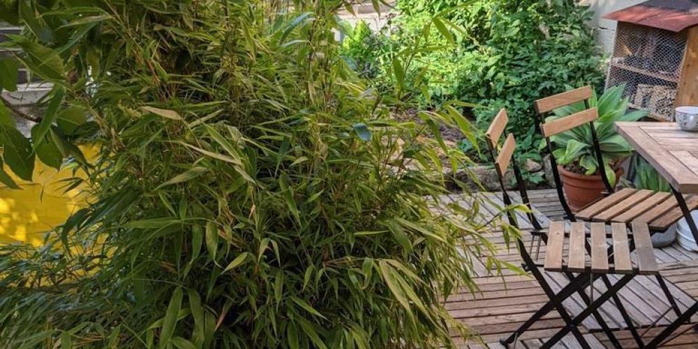 Ein Balkon mit Pflanzen