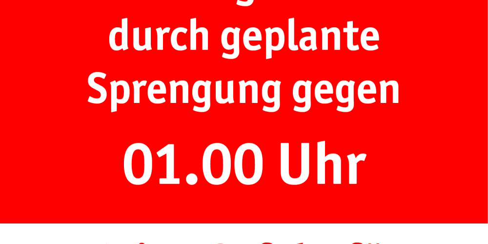 Detonation gegen 01.00 Uhr