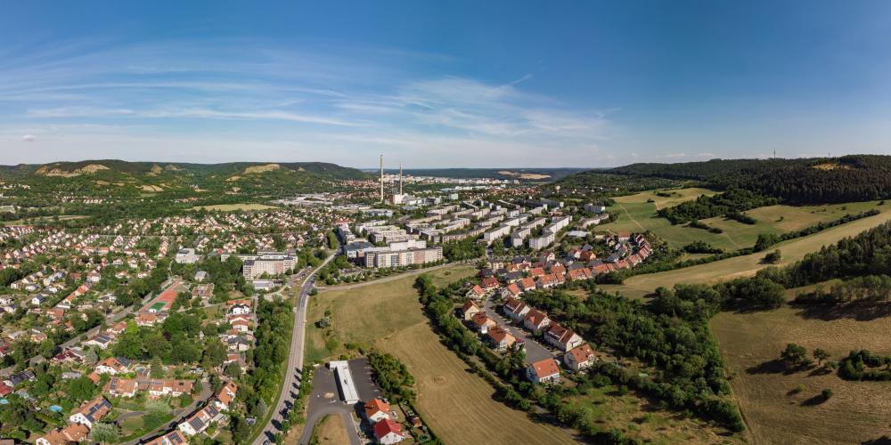 Luftaufnahme Winzerla von oben