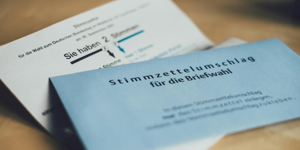 Stimmzettelumschlag für die Briefwahl