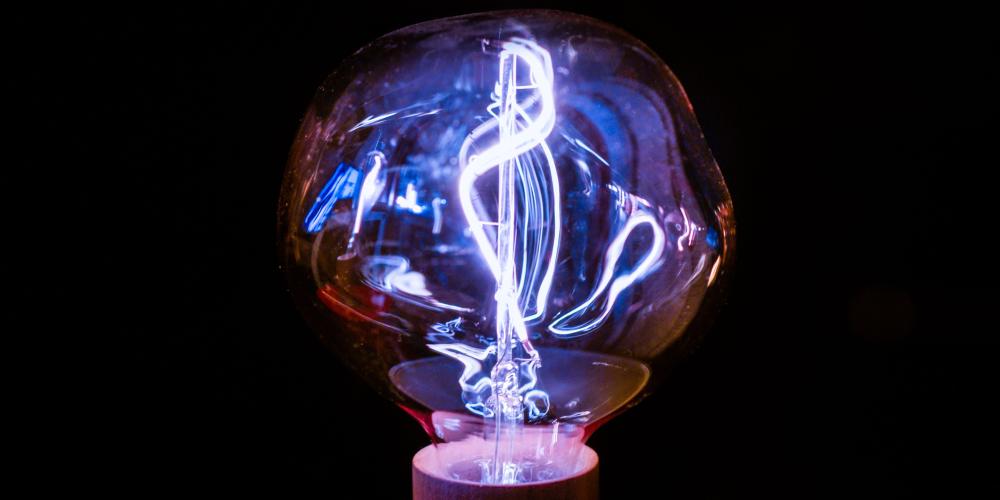 Nahaufnahme einer Glühbirne