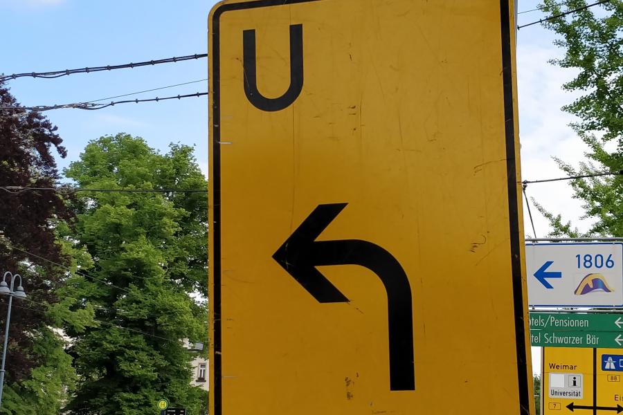 Ein Umleitungsschild
