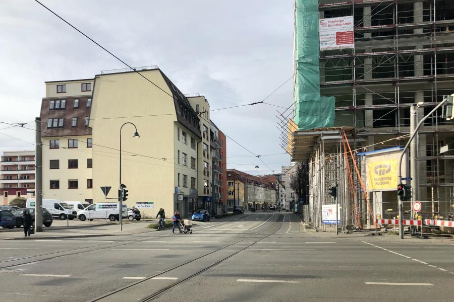 Eine Straße in Jena